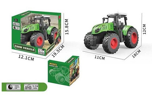 Трактор 99-74 A (48) масштаб: 1:24, гумові колеса, в коробці