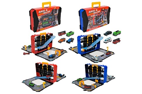 Паркінг арт. 2501-8 (36шт/2) метал машинки,2 кольори, у валізці 34*7,5*24см