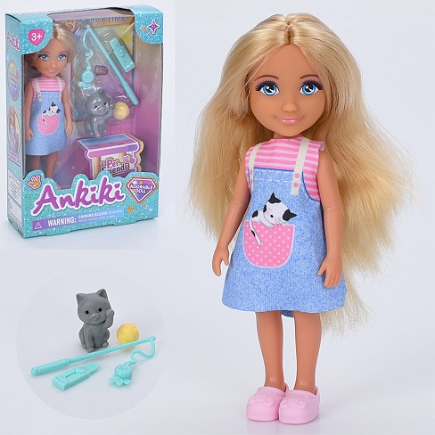 Лялька 606005 (80шт) 13см, кіт, аксесуари, в кор-ці, 11-16-4см