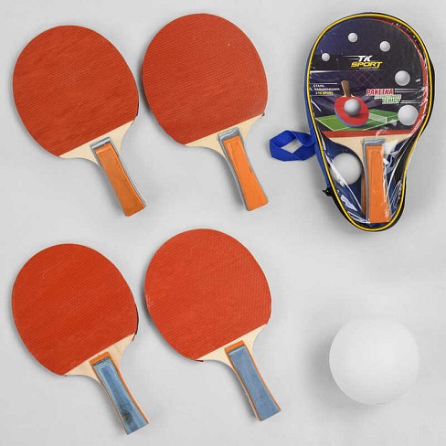 Ракетка для пінг-понгу C 44865 (50) TK Sport" 2 види, 2шт + 1 м`ячик, в чохлі"