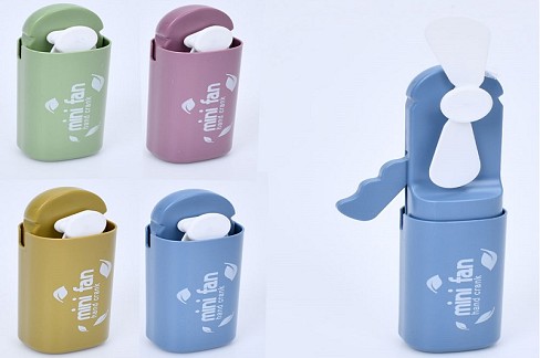 Вентилятор MK 5300 (160шт) механічний, складний, 10см/18см, 4кольори, в пакеті, 4-10-3см