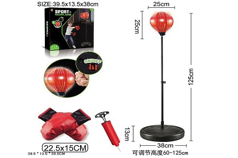 Боксерська груша ZG270-567 на стійці з рукавичками та насосом світ.кор.39,5*13,5*38 /12/