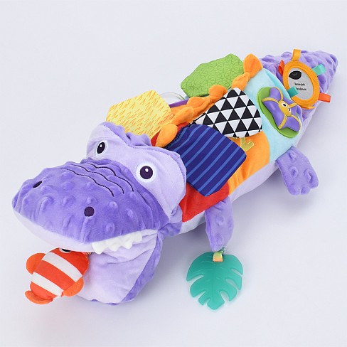 Гра HB 0110 (15шт) крокодил, 50-23-12см, плюш, сенсорна гра/тактильна гра, шуршить, зірка-тріскачка,