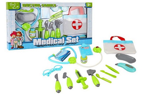 Лікар набір арт. D1502C (24шт/2)   шприц, стетоскоп, сумка, аксес короб. 55*30*6