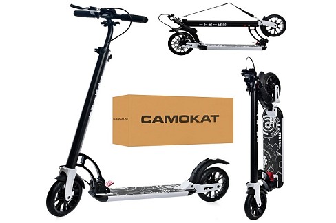 Самокат SR 2-080-W (1шт) алюм,2колесаПУ200мм,кермо90-110см,підніжка36-14см,замок,диск.гальмо,складан