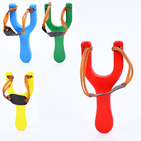 Дерев'яна іграшка MD 0860 (50шт) рогатка, 18см, 4 кольори, 13-20-2см