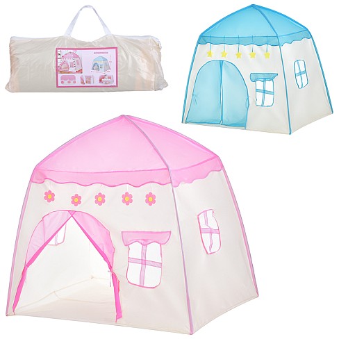 Намет MR 1310 (12шт) будиночок, 130-100-130см, каркасний, вхід-на зав'язках, 3 вікна-сітки, 2 кольор