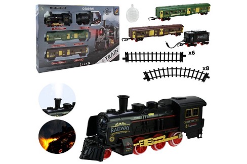 Залізниця арт. 652-X23 (24шт/2) батар.,свiтло,звук,пар,у короб.57*33*5,5см