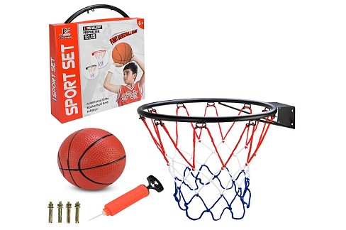 Набір для гри у баскетбол  арт. YC856H-1A (24шт)  кільце, м'яч, насос