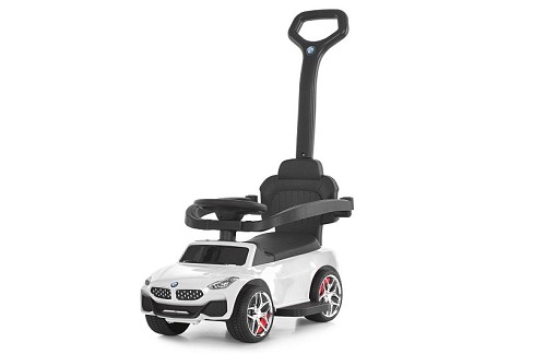 Каталка-толокар M 6253EL-1 (1шт) бат.ручка, муз, світло, шкіра, підсклянник, MP3, BLUETOOTH, білий