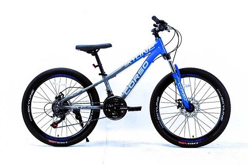 Велосипед Спортивний Corso «SKYLINE» 24 дюймів SN-24559 (1) рама алюмінієва 11’’, обладнання Shiman"
