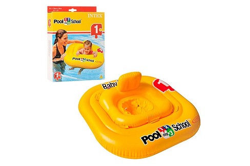 Плотик 56587 (12 шт) жовтий, 79-79см, 1-2роки, до 15кг, ремзапл, в кор-ці, 26-20-6см