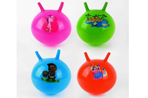 Стрибун гумовий C 54922 (360) 4 види, діаметр 18 см, вага 100 грамів, у пакеті