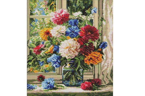 Набір з алмазною мозаїкою Садовий букет" 40х50см  AMO20258"