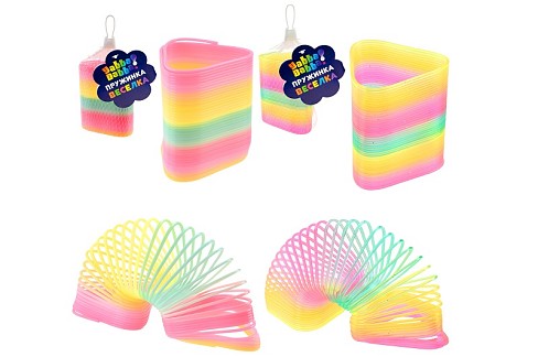 Пружинка Веселка" Yabba Dabba арт. YD2551 (240шт/2) 2 кольори мікс, сітка 8*8*10см"