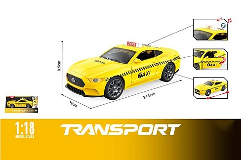 Машина TAXI арт.WY1162D (36шт/2) батар.свiтло,звук,короб.28,4*12*14,5см