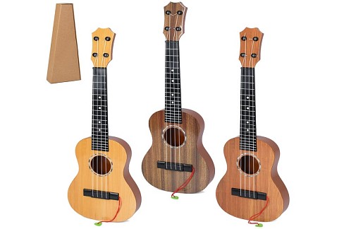 Гітара 601A-1A (30шт) 54см, 4 струни, медіатор, 3 кольори, в кор-ці, 54,5-22,5-6,5см