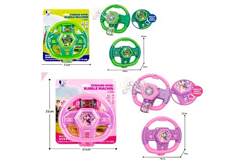 Мильна гра P82198-1-2 (36шт) кермо 18-18-7см, світло, запаска 10-4см, 2 види(динозавр, єдиноріг), на