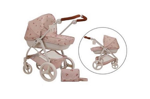 Коляска T726054 (3шт) для ляльки, класика, д58-ш39-в71см, люлька 51-26см, регул.ручка EVA, корзина,