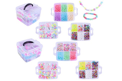 Бісер арт. 330-148/149 (48шт)  2 види мікс, триповерховий бокс, бісер, намистини, бокс 13,5*16,5*15,