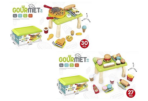 Продукти набір арт. 3000-7/8 (24шт/2)   мікс 2 види, розкладається в стіл короб. 31*18,5*12см