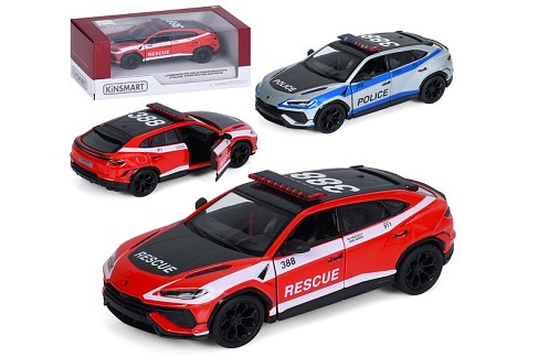 Модель джип LAMBORGHINI URUS-PERFORMANTE 5'' KT5447WPR Police/Firefighter метал.інерц.відкр.дв.2в.ко