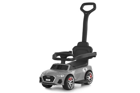 Каталка-толокар M 6254EL-11 (1шт) бат.ручка, муз, світло, шкіра, підсклянник, MP3, BLUETOOTH, сірий
