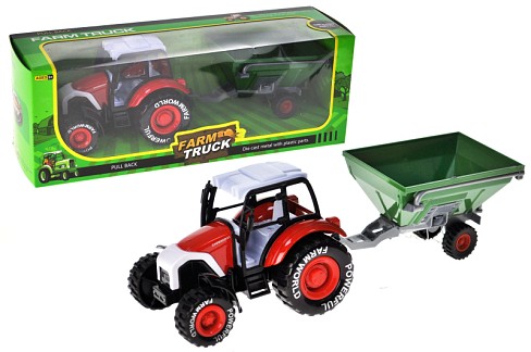 Трактор інерційний 955-47 металевий, з причіпом, в коробці р.32x9,5x11,5 см YG Toys