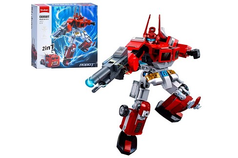 Конструктор SLUBAN M38-B1313 (32шт) 2в1(робот 18,5см, машина), фігурка, 260дет, в кор-ці, 22-23,5-7с