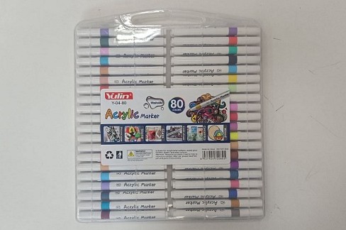 Набір акрилових маркерів Marker Acrylic Yulin Y-04-80(1/9/18) SA-0473