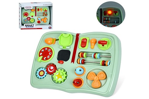 Гра 221 (30шт) бізіборд, 10в1, 22,5-15-4см, звук, світло, шестерні, дзеркало, спінер(текстурні детал