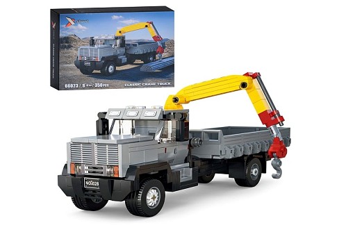 Конструктор 66023 (8шт) вантажівка, спецтехніка/автокран, 350дет, в кор-ці, 25-19-6см