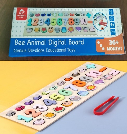 Дерев'яна іграшка арт. C15053 (30шт) логарифмічна дошка 45*15*1,2см