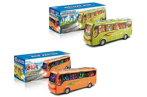 Автобус муз. арт. 159/3D-159 (60шт) 2 кольори мікс, звук,світло,короб. 30,5*9*12,5см.