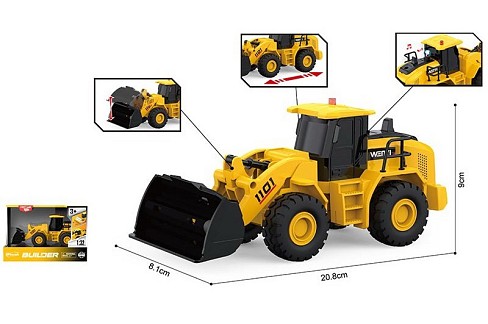Бульдозер WY1101A інерц.батар.муз.світ.кор.23,5*10,7*15,5 /48/