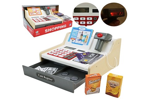 Каса арт. 818-503 (16шт/2)  батар. світло, звук, гроші, аксес  31*20*18