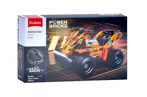 Конструктор SLUBAN M38-B1330 (24шт) авто серія, машина, 16,5см, 176дет, в кор-ці, 30-19-7см