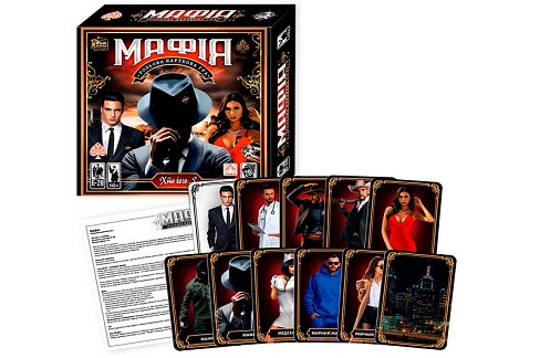 Настільна гра Мафія" 92469 (60/2) "4FUN Game Club", 28 карток, в коробці"