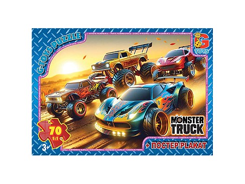 Пазли ТМ G-Toys" із серії "Монстер траки", 70 ел. Дж185 MT"