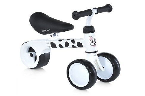 Біговел дитячий PROFI KIDS 6 д. MBB 1018-4D (1шт) 3 кол EVA,стальн.рама, біло-чорний бульдог