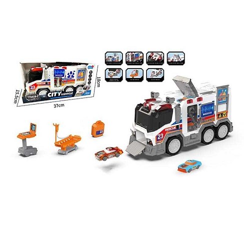 Спецтехніка YY 6039-2 (8) “Швидка допомога”, світло, звук транспорту, інерція, медичні атрибути, 2 м