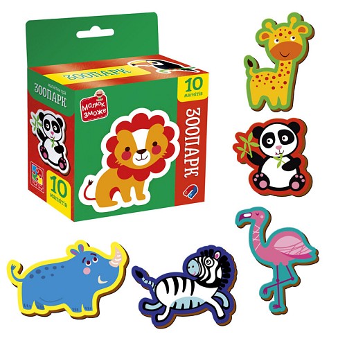 Гра розвиваюча Vladi Toys набір магнітів. Зоопарк" VT3106-39"