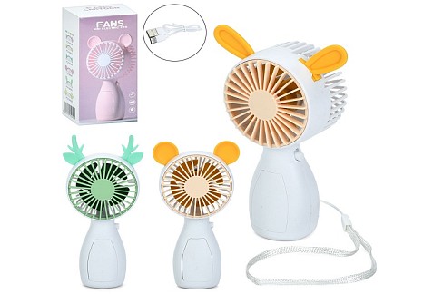 Вентилятор MK 5678 (60шт) 13см, акум, USBзарядне, 3 види, в кор-ці, 6,5-13,5-5,5см