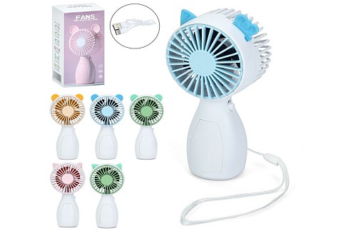 Вентилятор MK 5677 (60шт) 13см, акум, USBзарядне, 3 види, в кор-ці, 6,5-13,5-5,5см