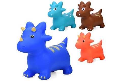 Стрибуни-тварини MS 4846 (12шт) динозавр, 1250-1300г, 4 кольори, у пакеті, 30-23-11см