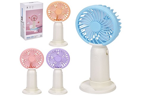 Вентилятор MK 5619 (48шт) 3в1(ручний/портативний, настільний, підставка для телефону), 18см, 4 кольо