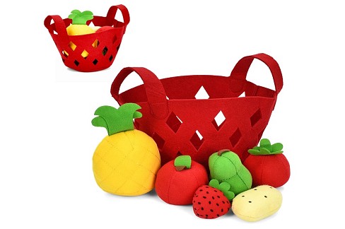 Продукти 7622C-6 (36шт) фрукти, овочі, м'які, сумка, у пакеті, 19-12-11см