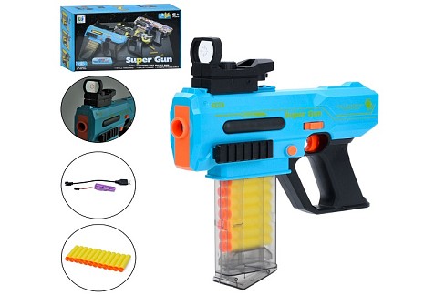 Автомат 503 (24шт) 28см, акум, прицел, світло, м'які кулі-присоски 12шт, USBзарядне, в кор-ці, 29-19