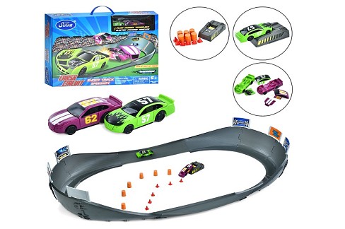 Трек SS058 (4шт) машина 9см, 2шт(їздять, акум, розкладається), блок запуску машинки (на бат-ці), в к