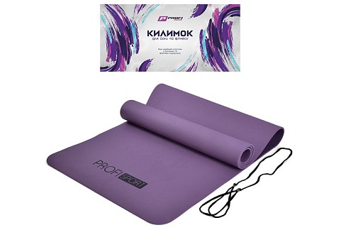 Йогамат MS 0613-27 Italian Plum (12шт) для йоги/фітнесу, TPE, 183-61см, 6мм,у пакеті, 61-12,5--12,5с